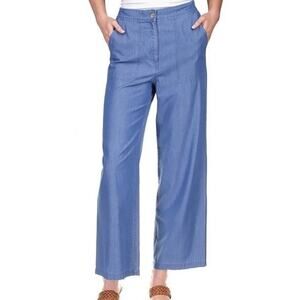 MICHAEL Michael Kors Chambray Wide Leg Pants new size 2 Flowy for Summer